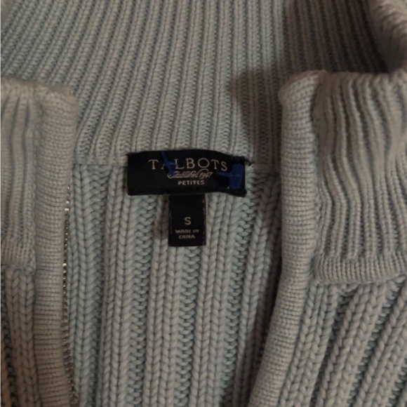Talbots Blue Ribbed Cardigan - Picture 2 of 3